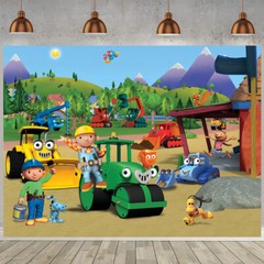 Bob the Builder Party Supplies Backdrop Banner Poster Vinyl 5x3ft Birthday Gift