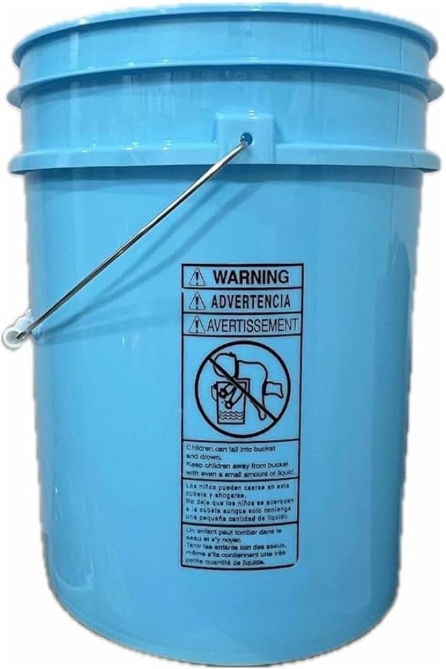 5 Gallon Bucket container, Food grade Made in USA Aqua color ( Pack of 1) gallery