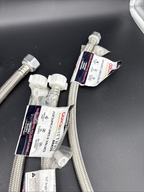 QUICKFITTING 1/2" Braided Line Connector (Push-to-Connect) Lot Of 7 New gallery