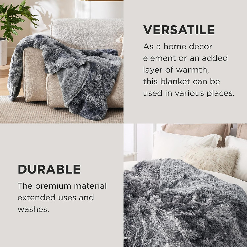 Bedsure Gentlesoft Fluffy King Size Blanket for Bed, Faux Fur Fuzzy Minky gallery