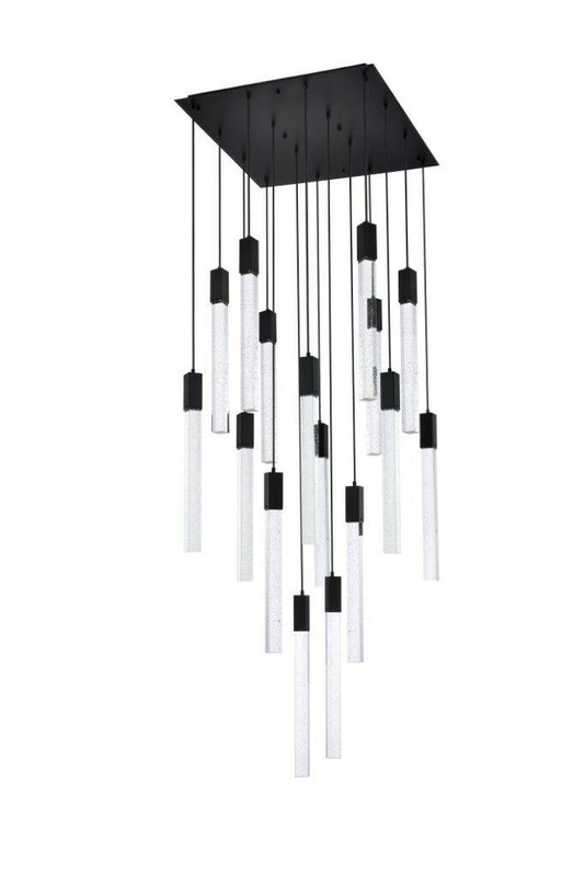 LARGE BLACK FOYER ENTRY DINING ROOM CRYSTAL PENDANT CHANDELIER 16 LIGHT FIXTURE gallery