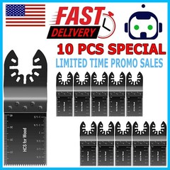 10Pcs Oscillating Multi Tool Saw Blades Wood Metal Cut Cutter For Dewalt Fein