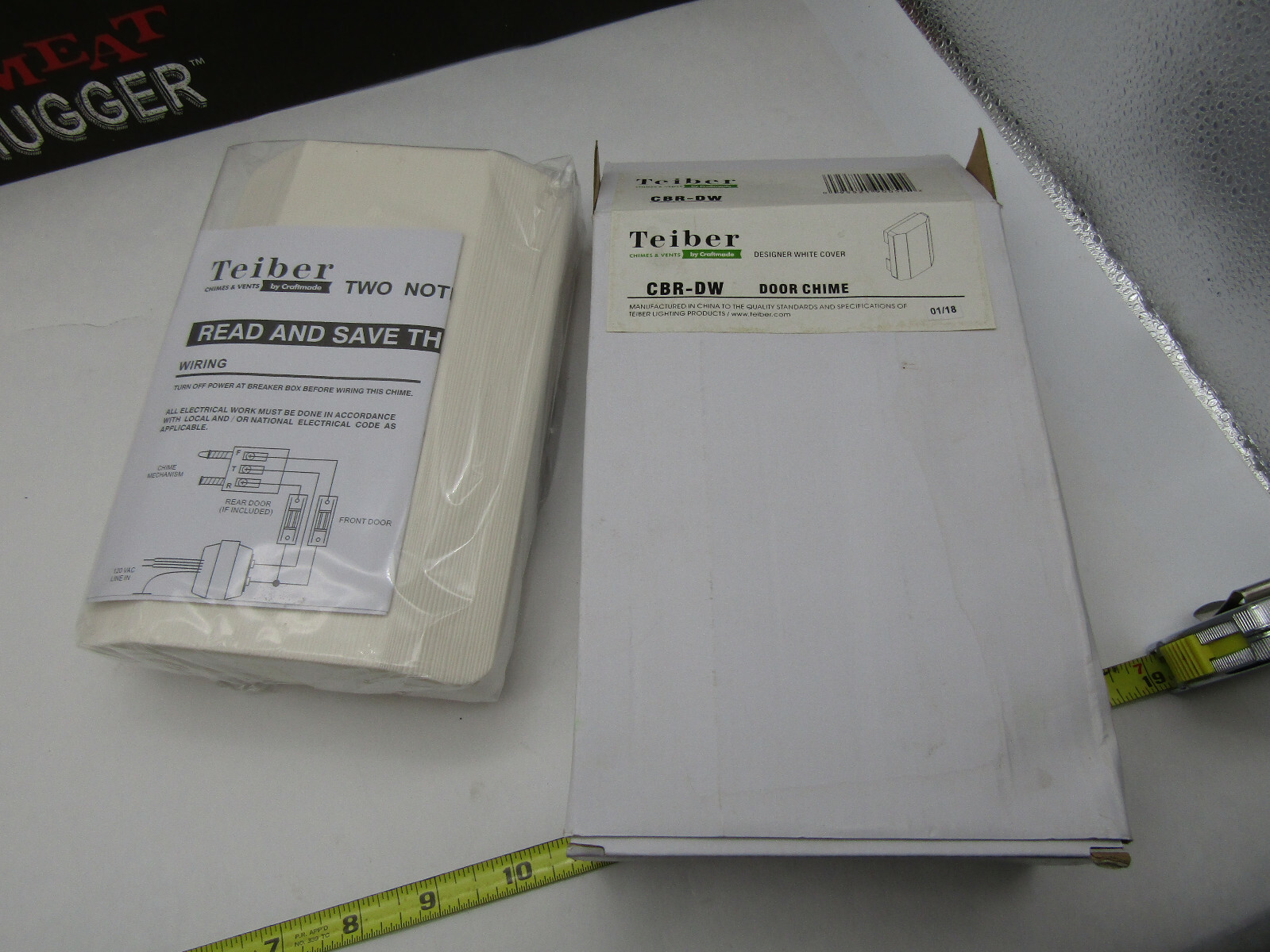 TEIBER DOOR CHIME BY CRAFTMADE MODEL CBR-DW NEW IN BOX WIRED Bin E gallery