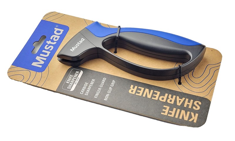 2 units Mustad Knife Sharpener MT097, Ergonomic Handle, Carbide Sharpening Edges gallery
