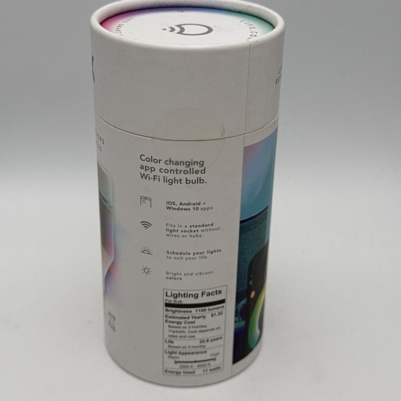 LIFX Multi Colored 1100-Lumen Dimmable A19 LED Light Bulb - NEW SEALED gallery