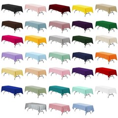YCC Linens – 60 x 126 Inch Rectangular Polyester Tablecloths for weddings