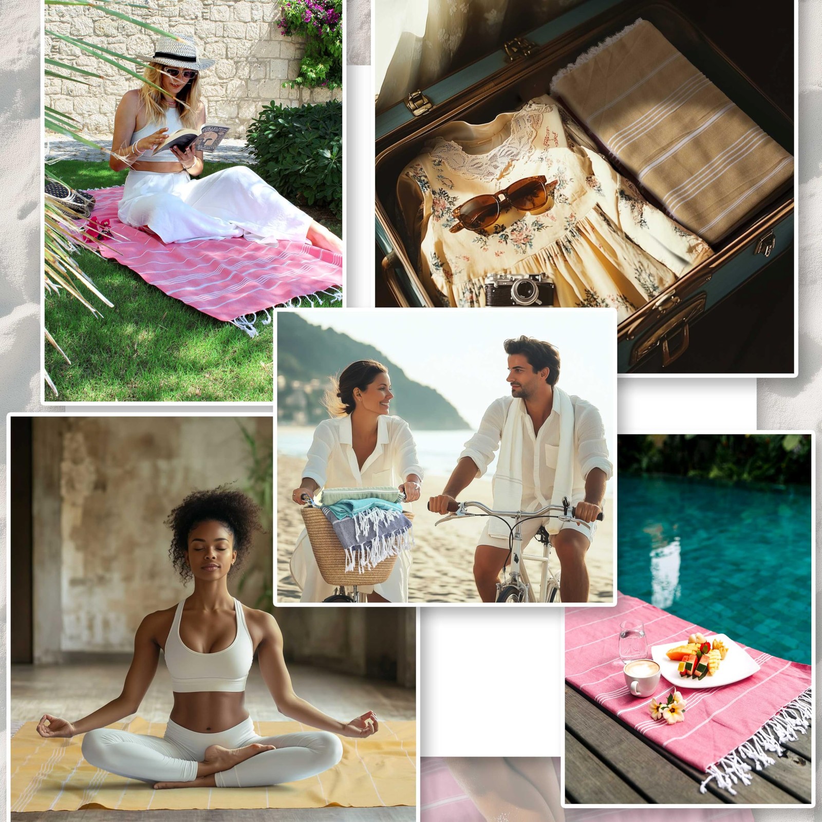 Lightweight and Thin Turkish Beach Towel 100% Cotton Sand-Free and Quick-Dryi... gallery