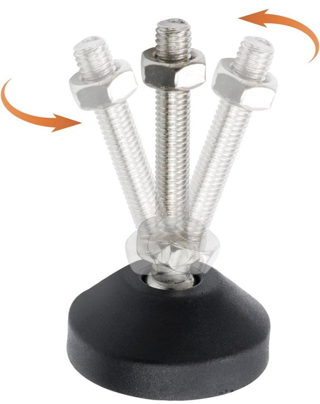 8Pcs M8 Thread Adjustable Foot Cups Reinforced Nylon Base 2 Inch Diameter Art... gallery