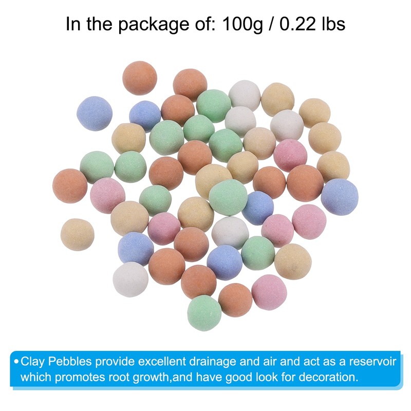 Clay Pebbles 3-5mm 0.22 lbs Multicolor Gardening Potted Balls for Growing gallery