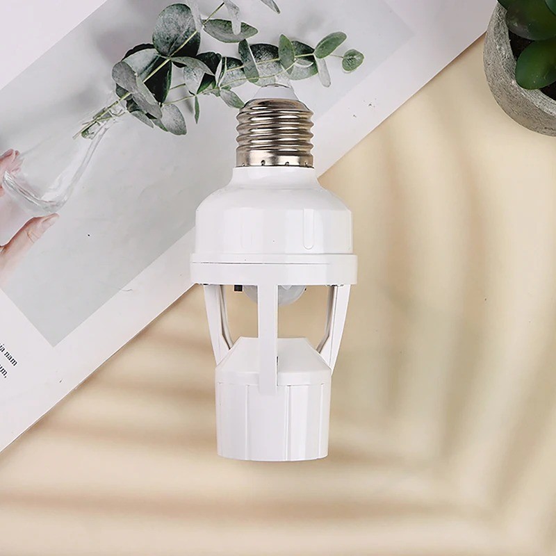 Infrared PIR Motion Sensor E27 LED Light Lamp Bulb Holder Socket Switch 110/220V gallery