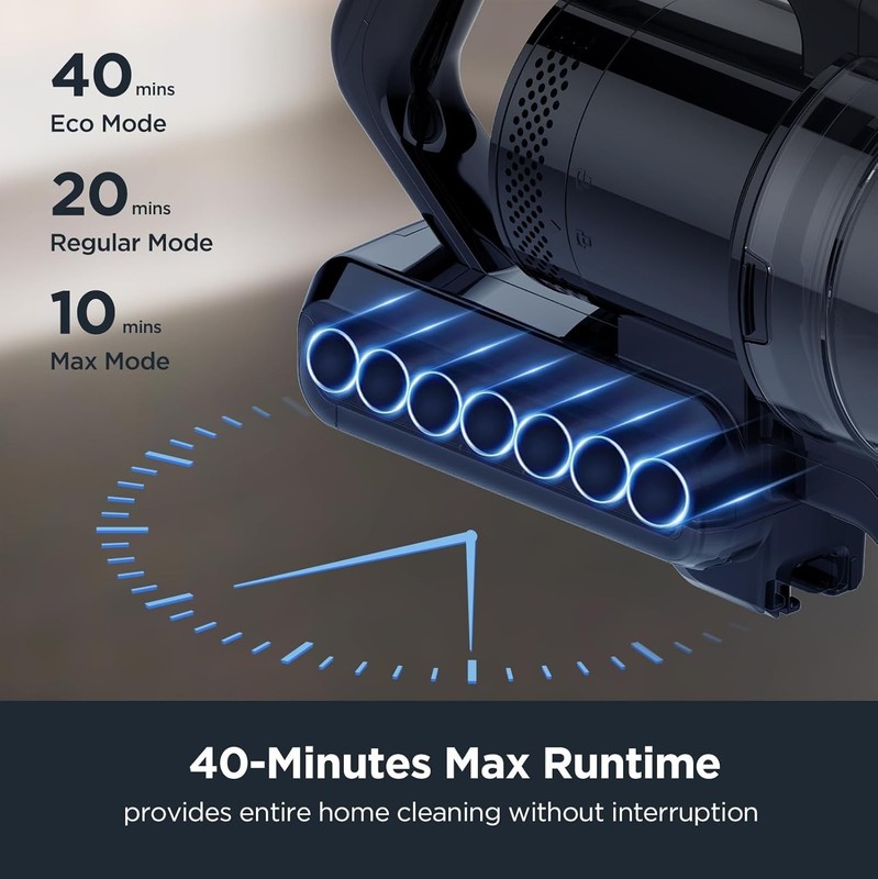 RapidClean Pro Cordless Stick Vacuum Cleaner – Lightweight 5.3 lbs, 40-Min Ru... gallery