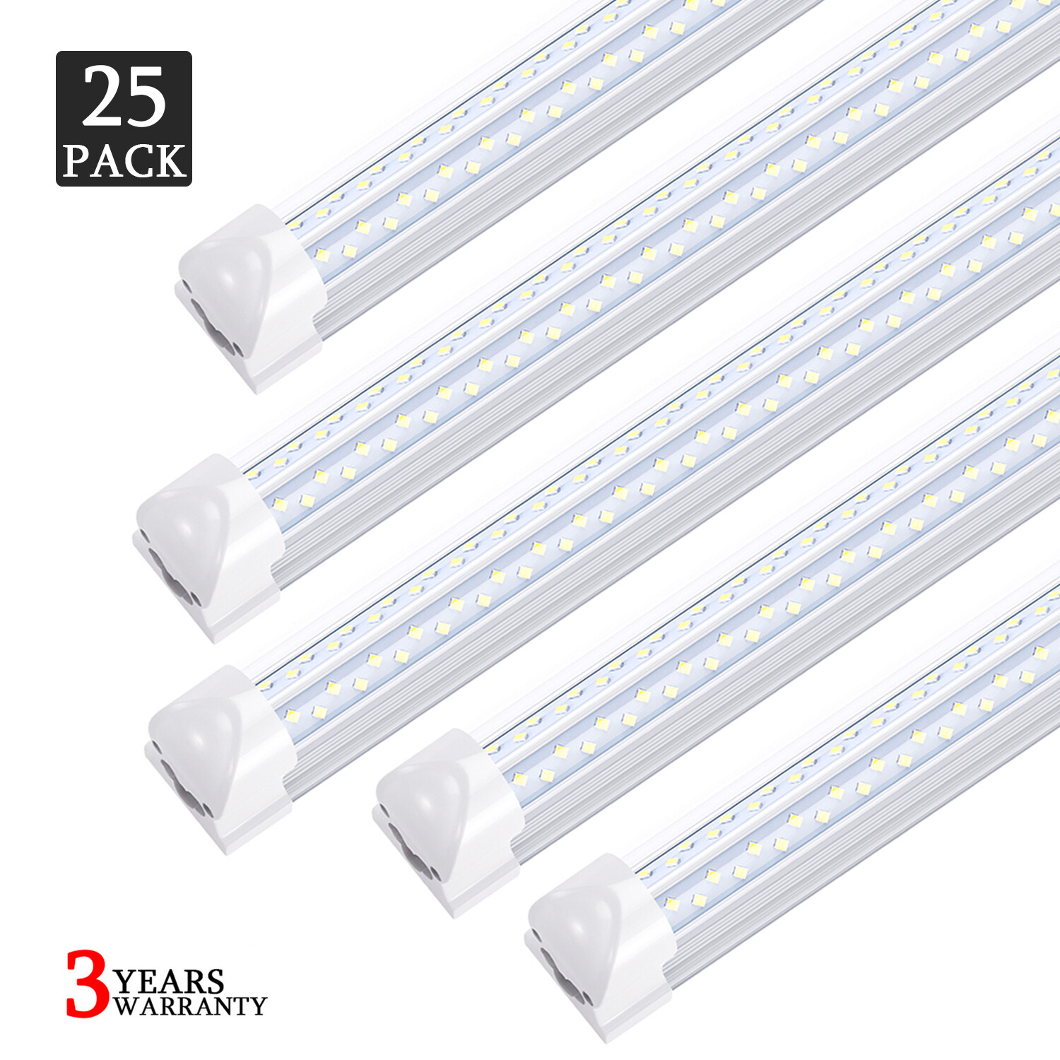 25Pcs T8 4FT Integrated Led Tube Light Bulbs 60W 4' Led Shop Light Fixture 6000K gallery