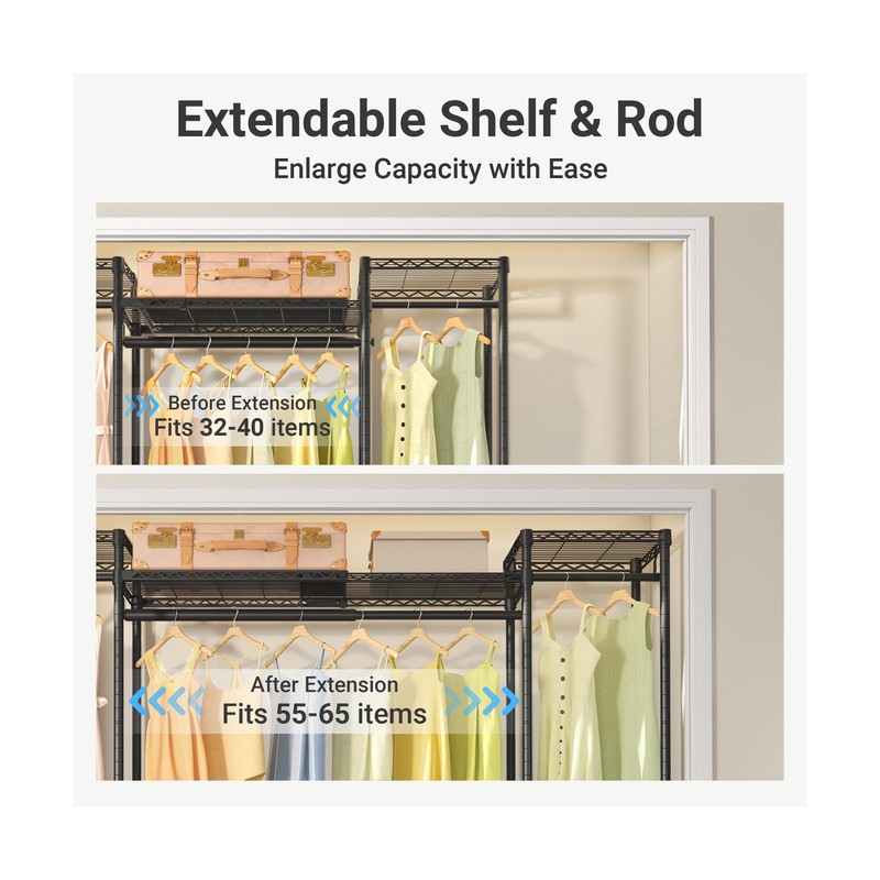 VIPEK X30 Expandable Clothes Rack Adjustable from 5' to 6'11", 950l... Fast Ship gallery