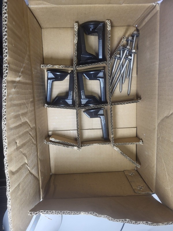 Pegasus Solar Comp For Rails,Black L-Foot and Flashing W/Lag Screws (Pack of 7) gallery