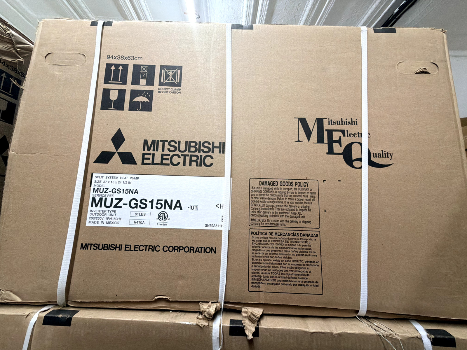 Mitsubishi Condenser only model MUZ-GL15NA-U2 - 15k BTUH 21.6 SEER Heat Pump gallery