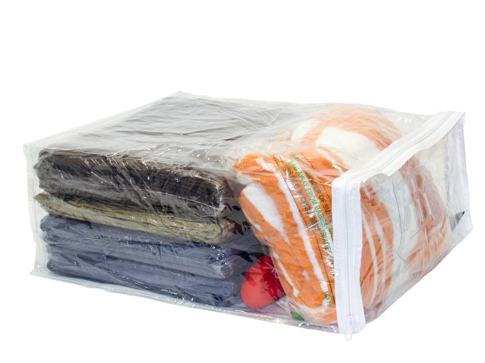 10-Pack Clear Vinyl Zippered Storage Bags 15 x 18 x 7 Inch gallery