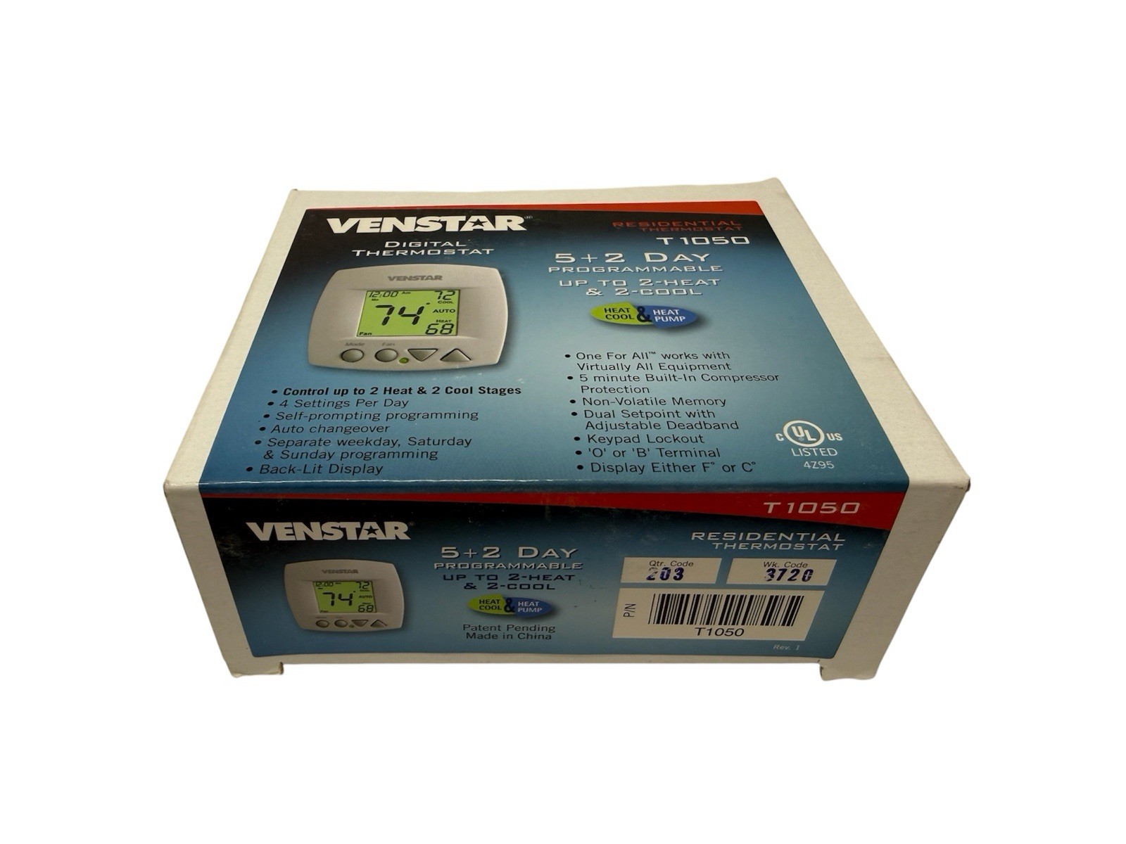 Venstar T1050 5+2 Day Programmable Up To 2 Heat & 2 Cool HVAC Thermostat gallery