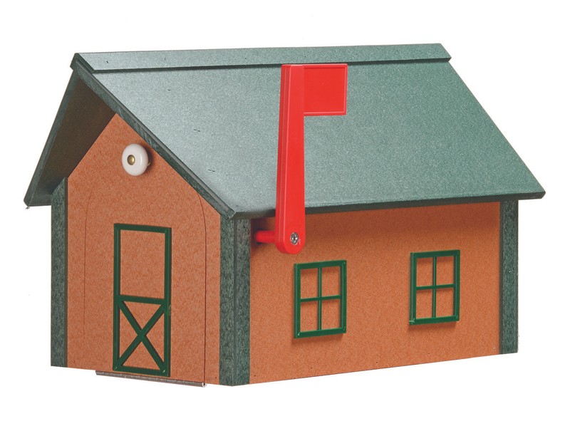 Amish-Made Standard Poly Mailboxes with Poly Roofs gallery