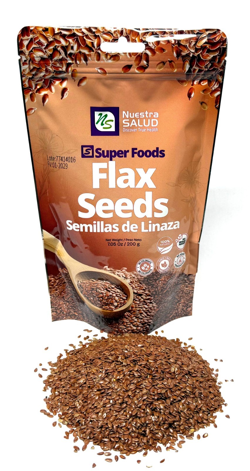 Flax seed Peruvian Linaza Semilla Premium Whole Seeds (200g) Peru gallery