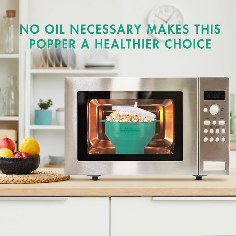Collapsible Silicone Microwave Popcorn Popper Healthy Oil-Free Popcorn Maker gallery