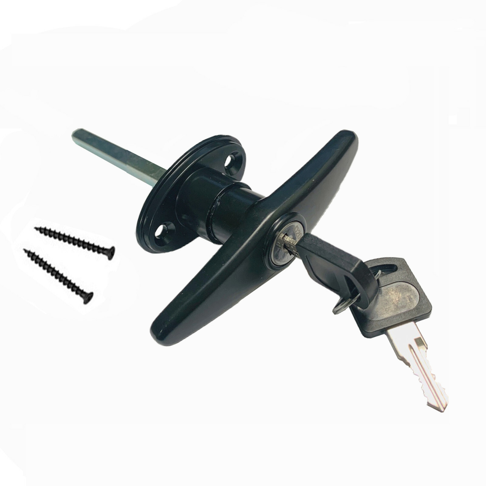 2.5" Truck Cap Cover Shell Topper T-Handle Lock Black Clockwise Rivet Mount gallery