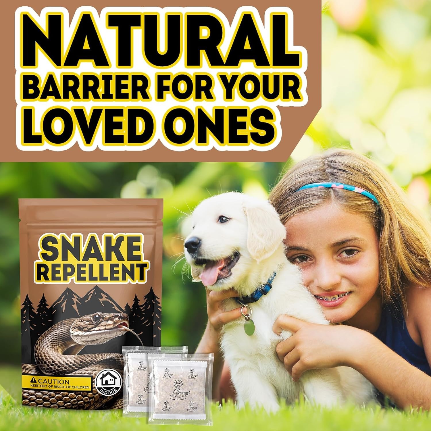 Snake Repellent for Yard Pet Safe 12 Packs, Natural Rattlesnake Repeller from In gallery