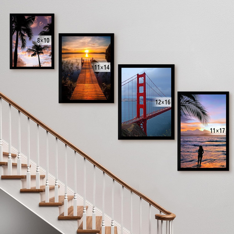 12X16 Frame Wall Hanging Picture Frames, Black, 1 Pack gallery