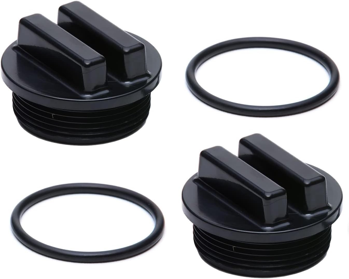 Black 1.5” Threaded Pool Filter Drain Plug - Ideal for Winter Protection gallery