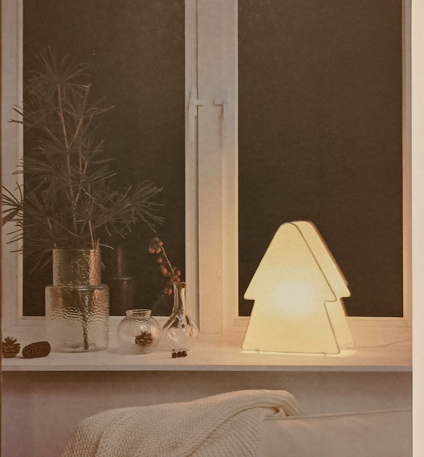 NEW IKEA STRALA Table Lamp Christmas Tree Shaped White 12 5/8" 705.630.96 gallery