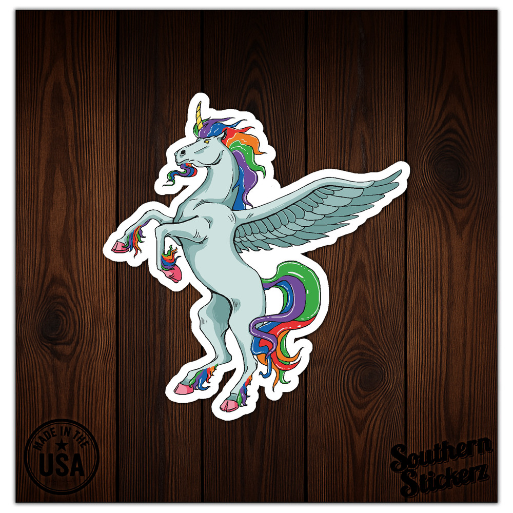 Pegasus Unicorn - Vinyl Decal Sticker - Car Window Laptop - ebn9048