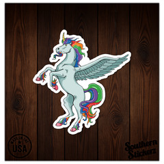 Pegasus Unicorn – Vinyl Decal Sticker – Car Window Laptop – ebn9048