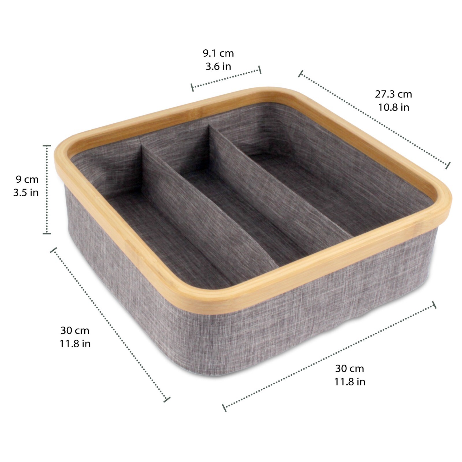 BambooMN Dresser Drawer Organizer, Bamboo gallery