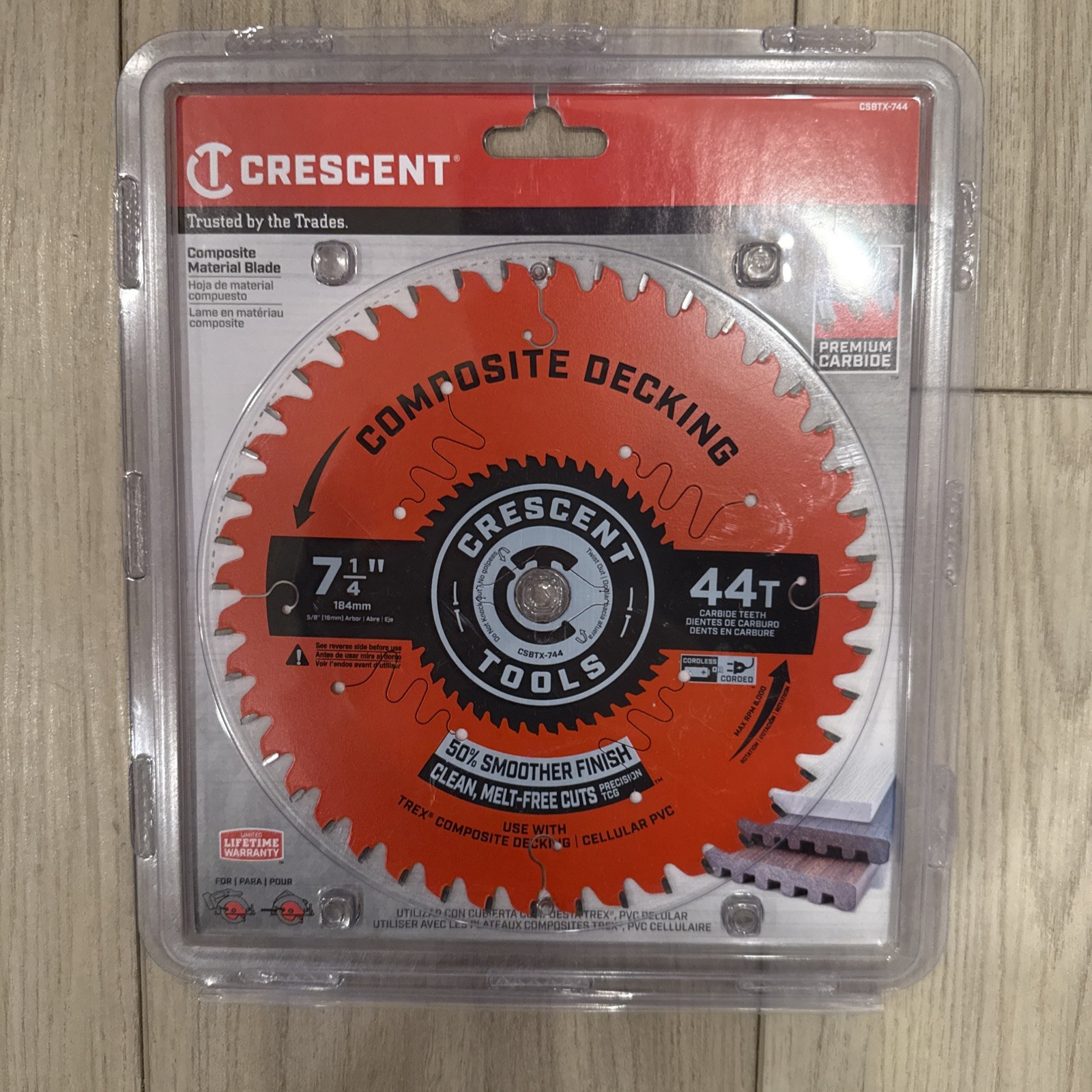 Crescent 7-1/4-in 44-Tooth Carbide Composite Decking Blade gallery