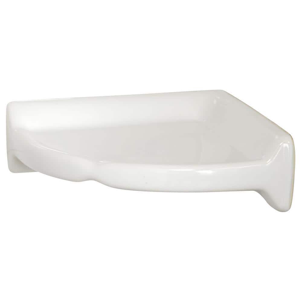 Daltile Corner Shower Shelf Tile Wall Mounted 8 5in Ceramic Bright White