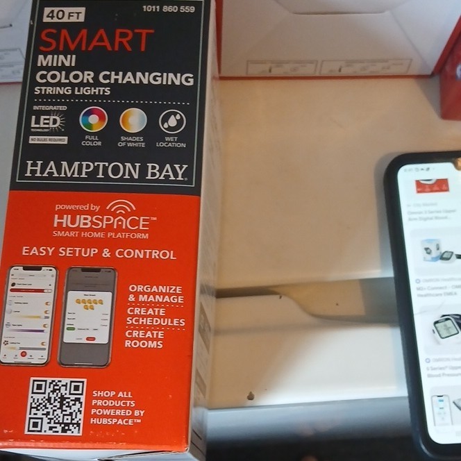 Hampton Bay 40 ft Smart Mini Color Changing LED String Lights, App Control gallery