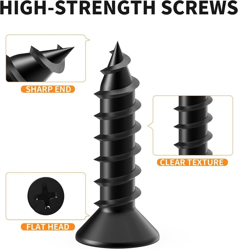 18-Pack L Bracket Corner Brace Sets Black Stainless Steel 90 Degree Right Angle gallery