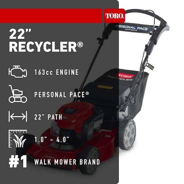 Toro 21462 with Personal Pace 22-in Gas Self-propelled lawn mower with 163-cc gallery