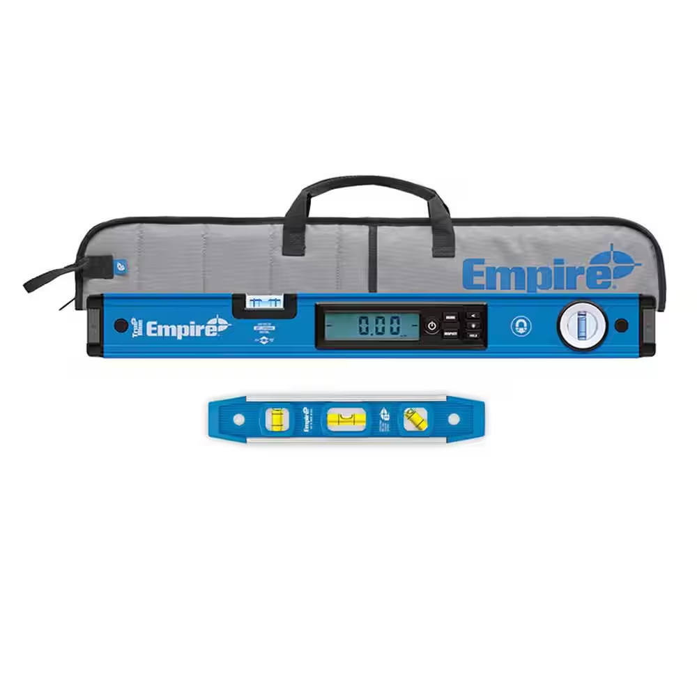 24 In. True Blue Magnetic Digital Box Beam Level with Case with 9 In. Torpedo Le gallery