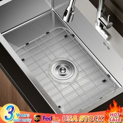 Stainless Steel Kitchen Sink Bottom Grid 16*12-1/2*1inch Centered Drain Sliver