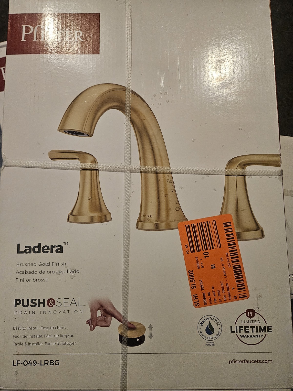 Pfister Ladera 8 in. Widespread Double Handle Bathroom Faucet in Brushed Gold gallery