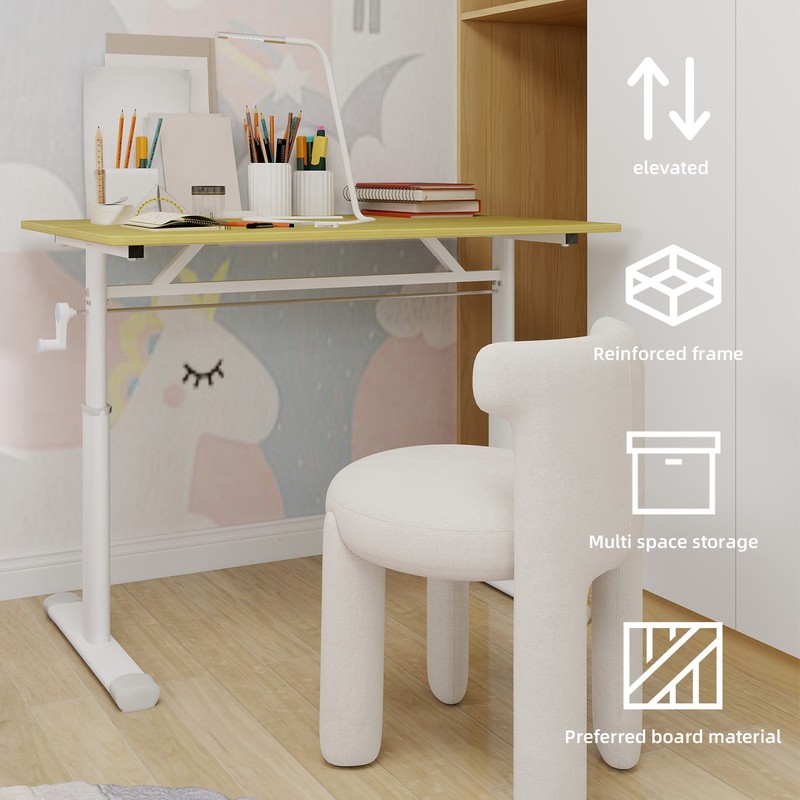 Study Home Office Desk Height-Adjustable for Standing or Sitting Multi-Purpose gallery