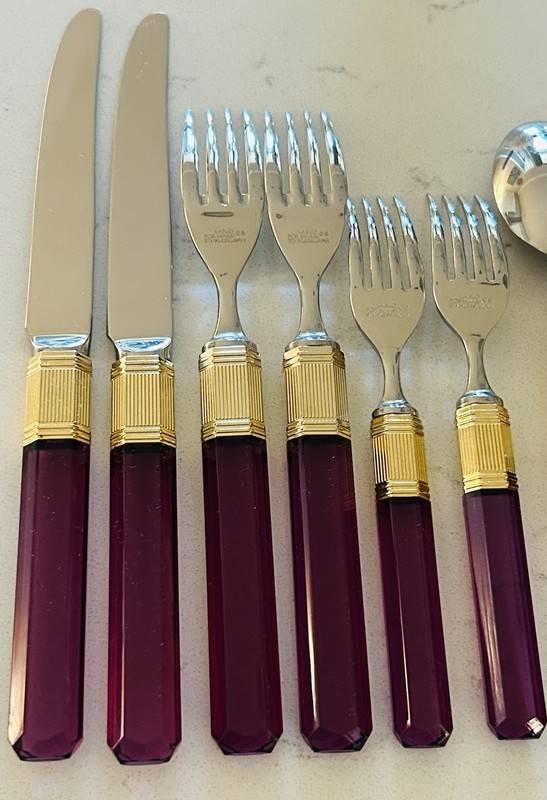 Mikasa Prisma Amethyst Flatware Misc Set Forks Spoons Knives Purple Laslo Japan gallery
