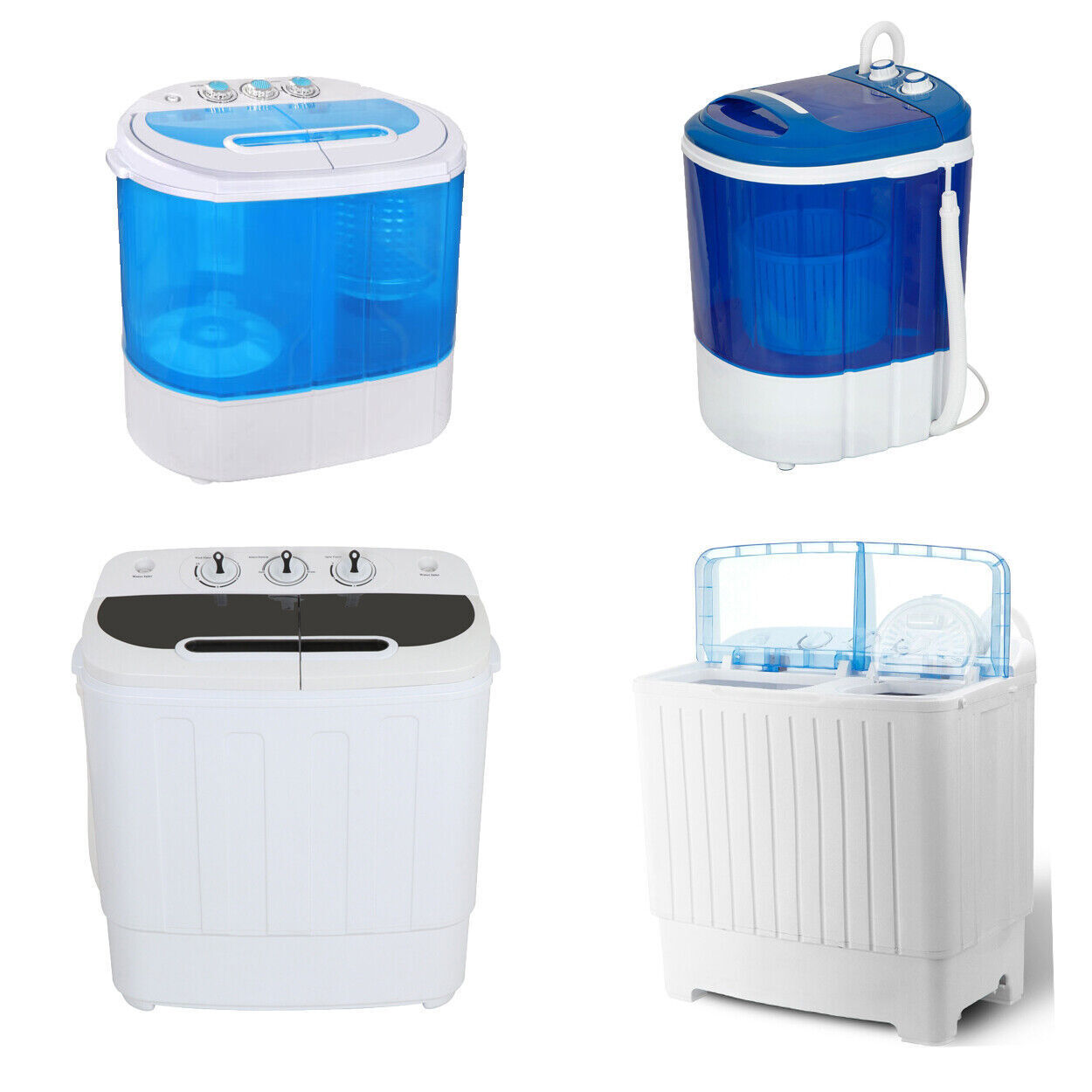 Semi-automatic / Full-automatic Mini Washing Machine Freestanding Spin Dryer gallery