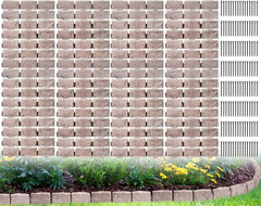 Landscape Edging Garden Edging Border Faux Stone Edging,91Ft X 2.75 in Tall Deco