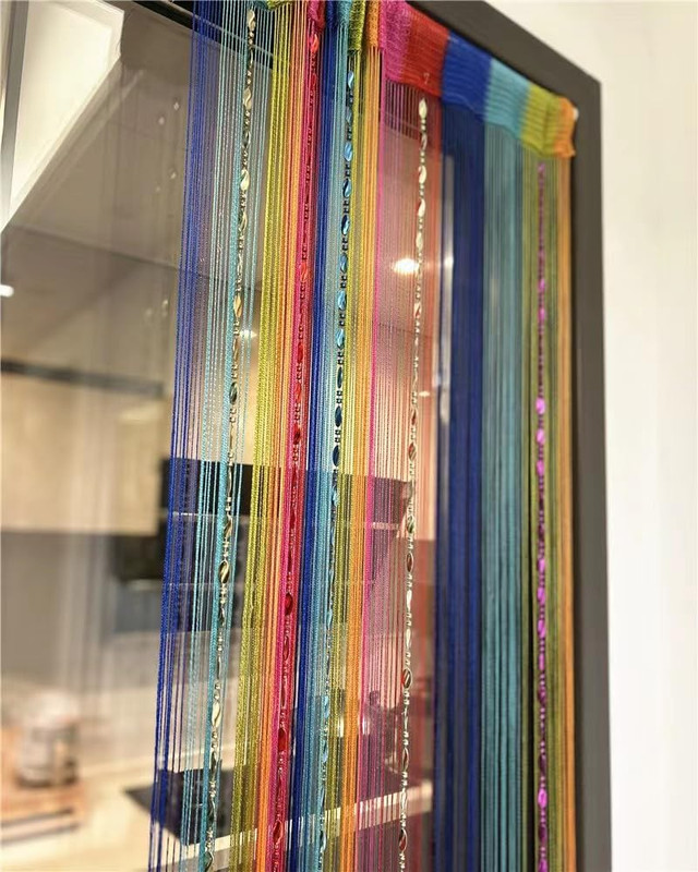 100Cmx200Cm Decorative Door String Curtain Beads Wall Panel Fringe Window Room D gallery
