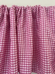 200″L x 19″ W Inch Long Valance Window Topper PINK Gingham
