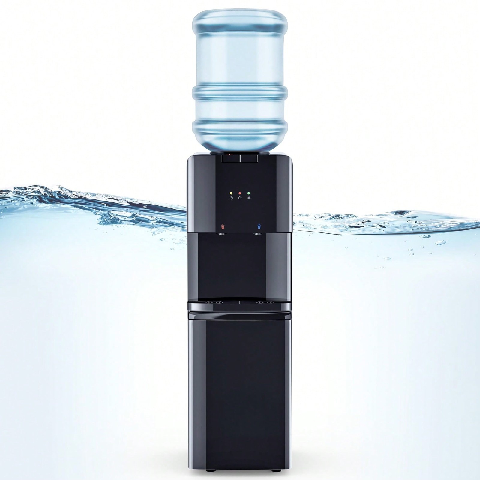 Top-Loading Water Cooler Dispenser, Fits 3/5 Gallon Bottles, Hot/Cold/Cool Water gallery