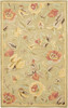 Handmade Floral Premium Wool Area Rug 5' x 8' - Blossom Collection Green/Multi gallery