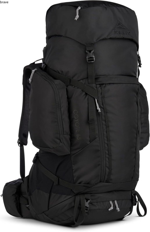 Kelty Coyote 60-105 Liter Internal Frame Backpack - Backpacking(65L / Black)