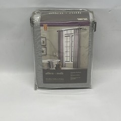 allen + roth 84-in Grey Light Filtering Grommet Single Curtain Panel